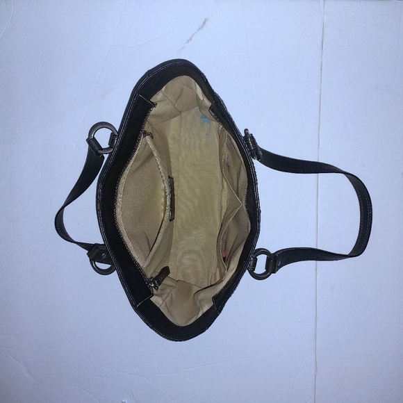 Coach Vintage Black Satchel Pebbled Leather Handbag - Picture 3 of 11